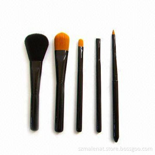 Brush Set with Wooden Handle and Aluminum Ferrule